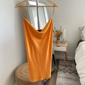 Carbon38 Orange Mini slip Dress NWOT